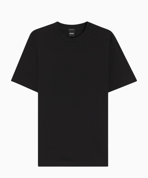 Loqo detallı pambıq T-shirt