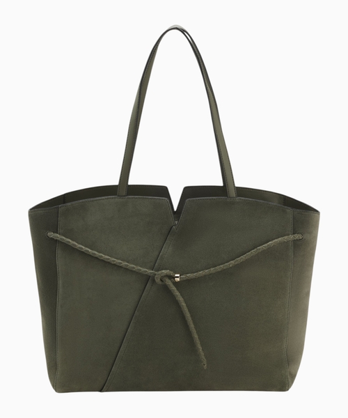 BOSS Revers tote bag in suede with braided belt