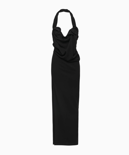 Halter draped dress