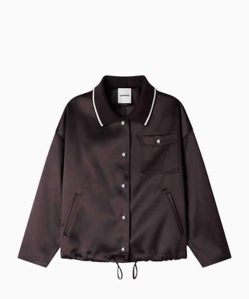 Jacket with polo collar