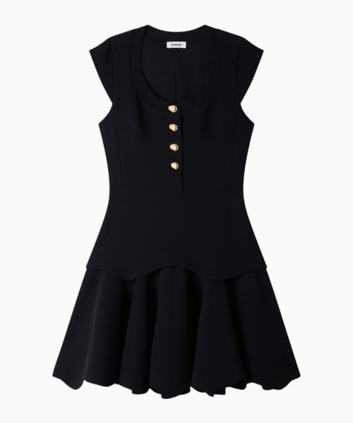 Short button-up dress