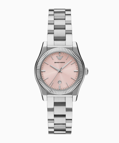 Three-Hand Date stainless steel watch