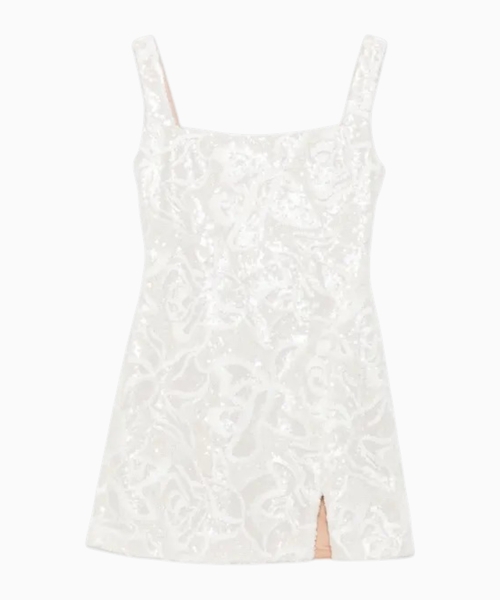 Sequin lace mini dress