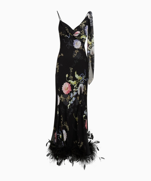 Floral georgette maxi dress