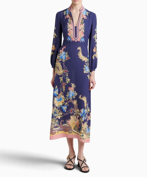 Floral silk dress