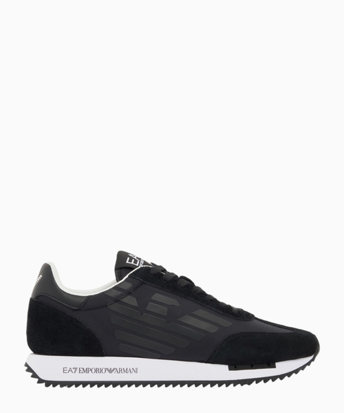 Sneakers in nylon and suede