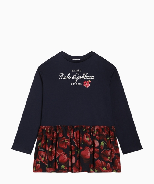 Poppy-print cotton dress