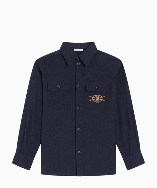 Melange flannel shirt