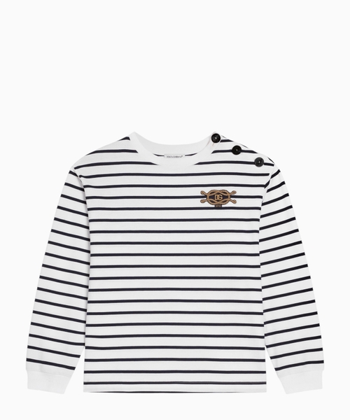 Striped long-sleeve T-shirt