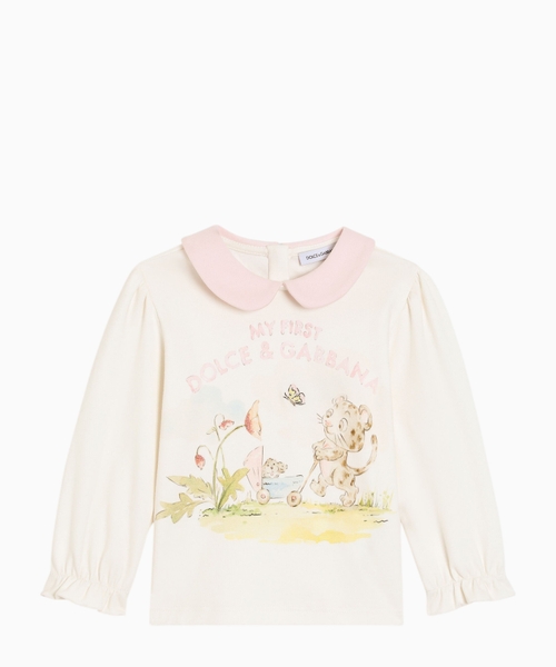 Cotton polo with embroidery