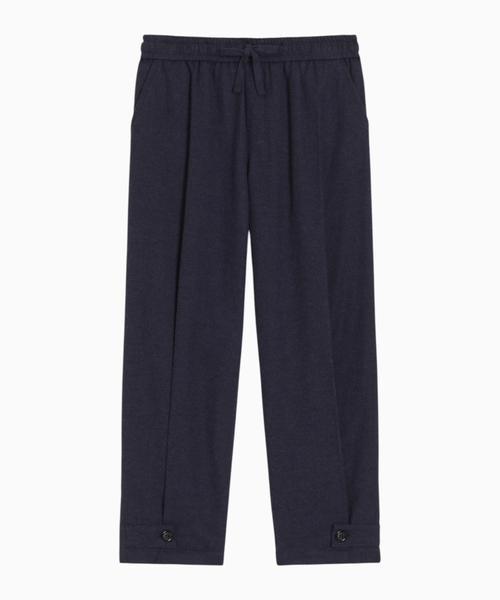 Melange flannel trousers