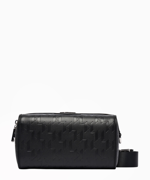 Leather bag with logo
