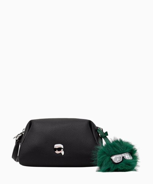 Leather bag with logo