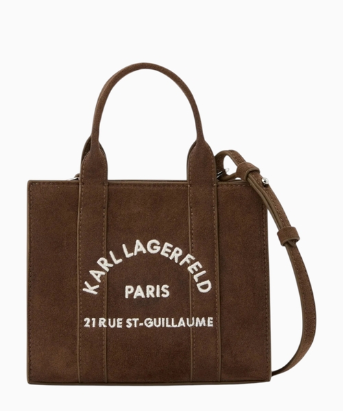 Rue St-Guillaume Mini faux-suede tote bag