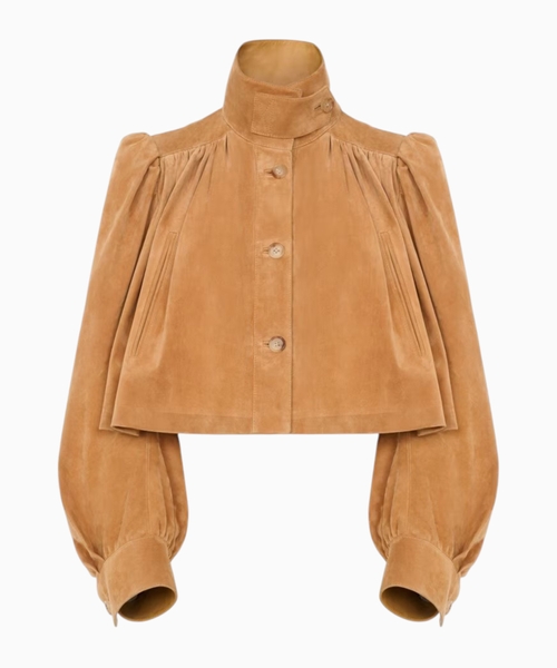 Jacket in suede leather