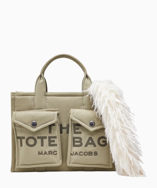 Medium tote bag in fur canvas