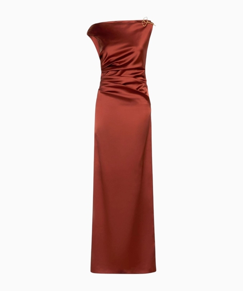 Stretch satin dress