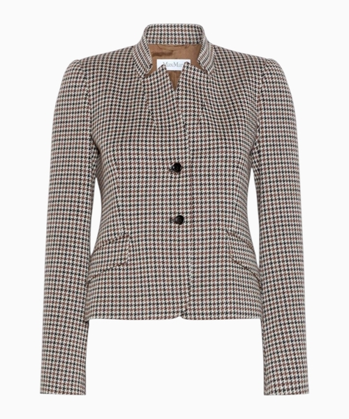 Пиджак приталенного кроя из джерси с узором houndstooth