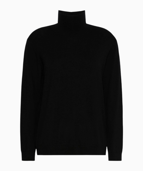 Wool and silk knit turtleneck