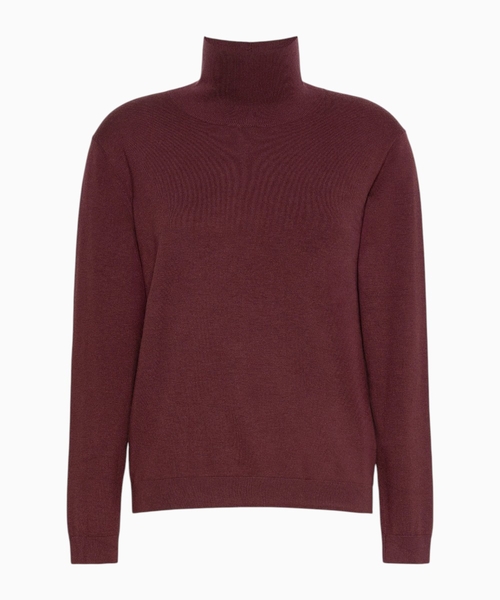 Wool and silk knit turtleneck
