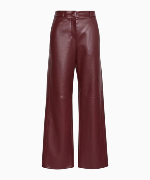 Regular coated jersey trousers