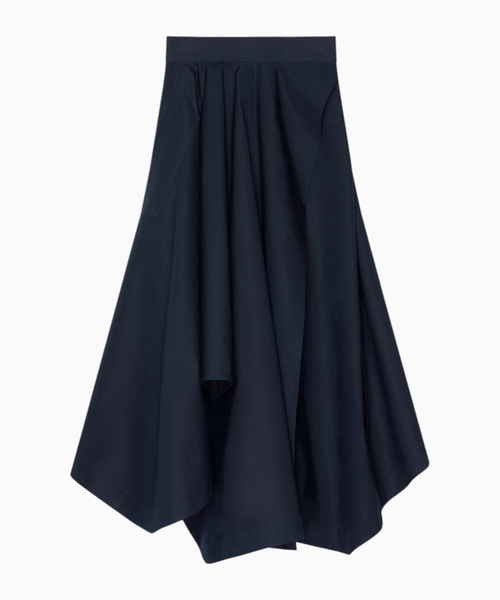 Asimmetrik poplin ətək