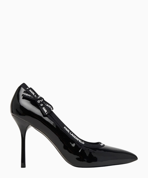 Loqolu dəri stiletto