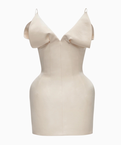 V-neck corset mini dress