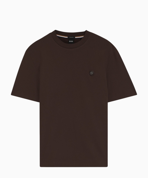 Logo-patch T-shirt in pure cotton