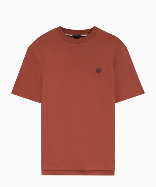 Logo-patch T-shirt in pure cotton