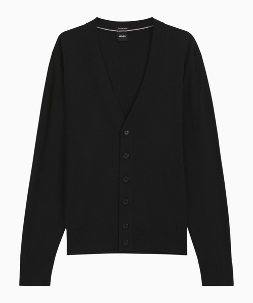 Buttoned cardigan merino wool
