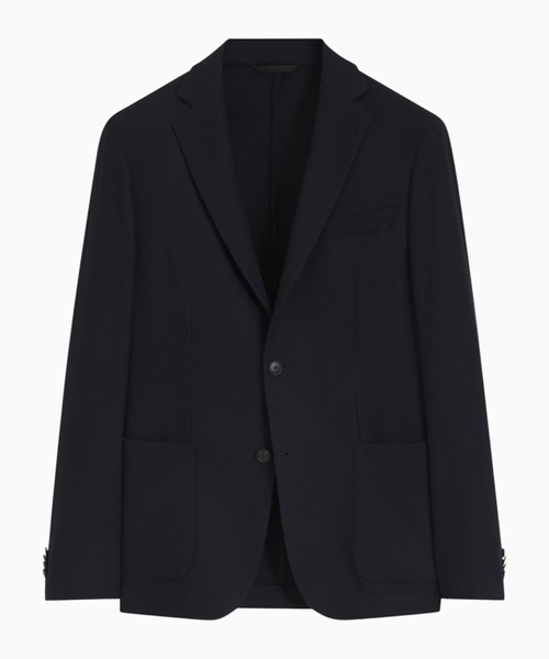 Slim-fit jacket in stretch flannel