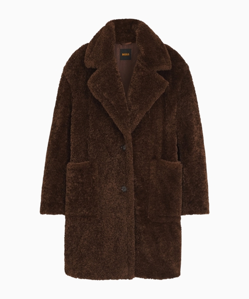 Teddy coat with adjustable collar