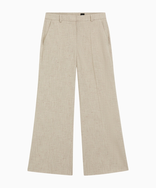 Cropped flared-fit trousers
