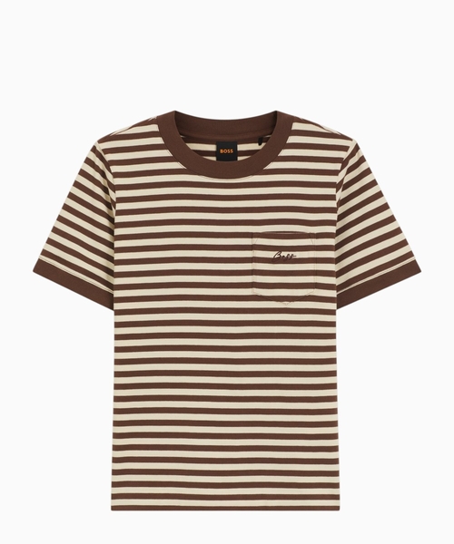 Zolaqlı pambıq T-shirt