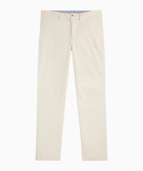 Velvet straight-fit trousers