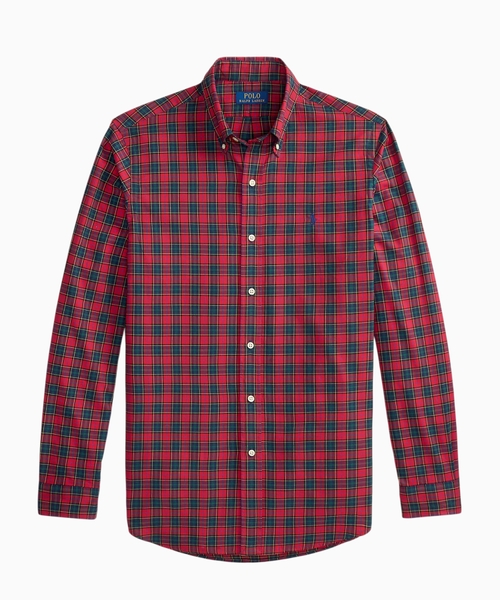 Plaid twill shirt