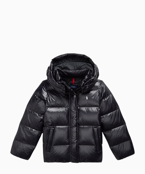 Down hooded jacket