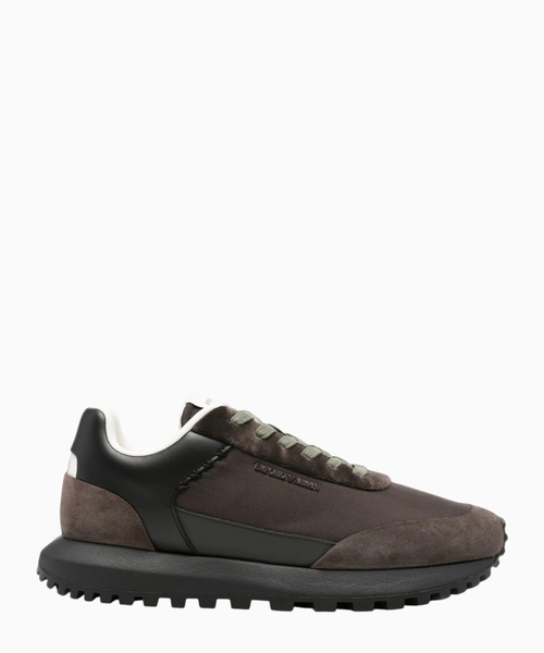 Suede-panelled sneakers
