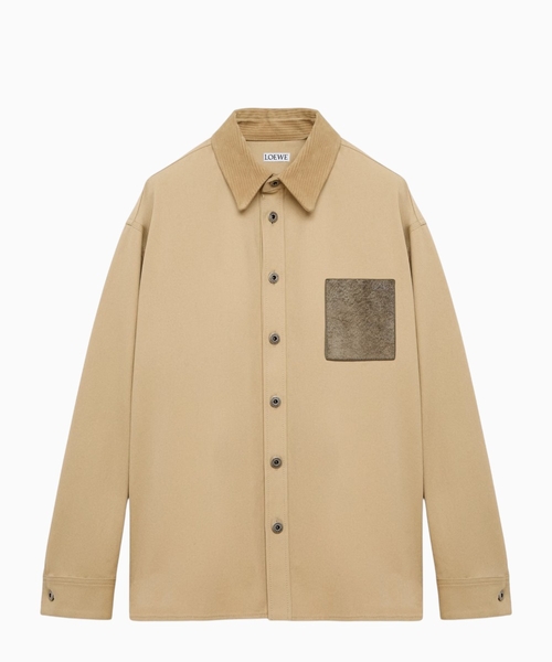 Overshirt in cotton canvas