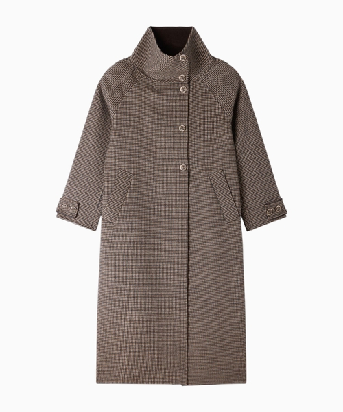 Damalı oversize palto