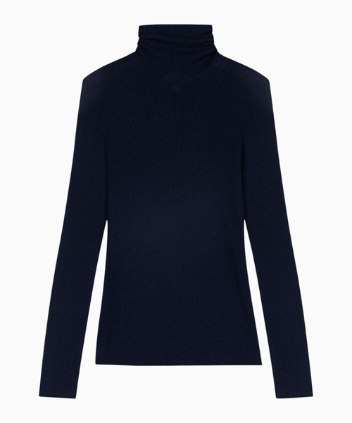 Turtleneck in wool and silk