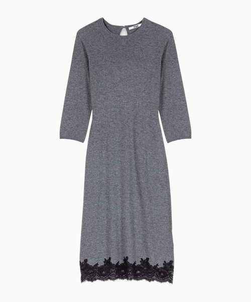 Dress with lace panel