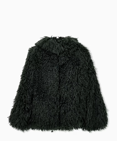 Blouson jacket in faux fur