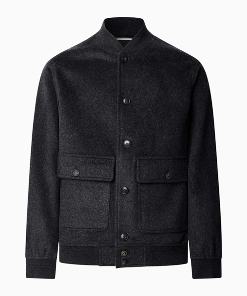 Wool blend blouson jacket