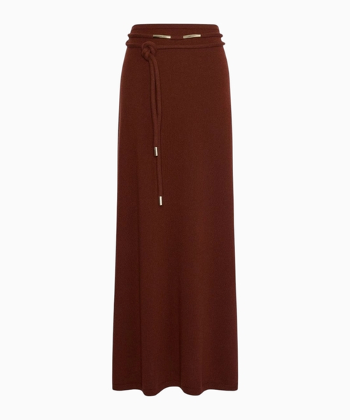 Long cashmere yarn skirt