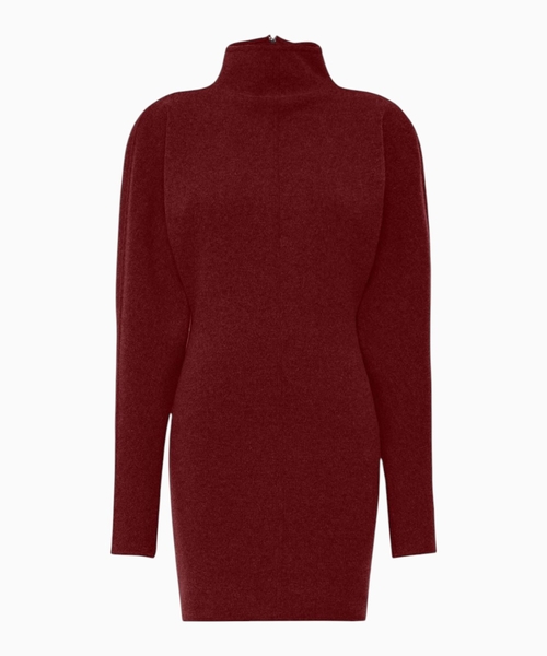 Short wool and cashmere yarn dress