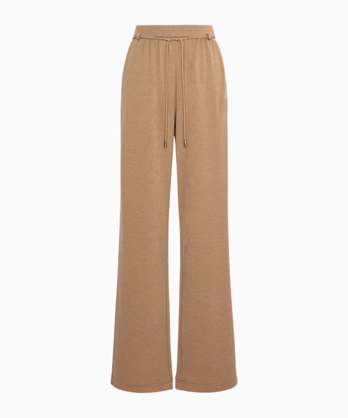 Double wool jersey trousers