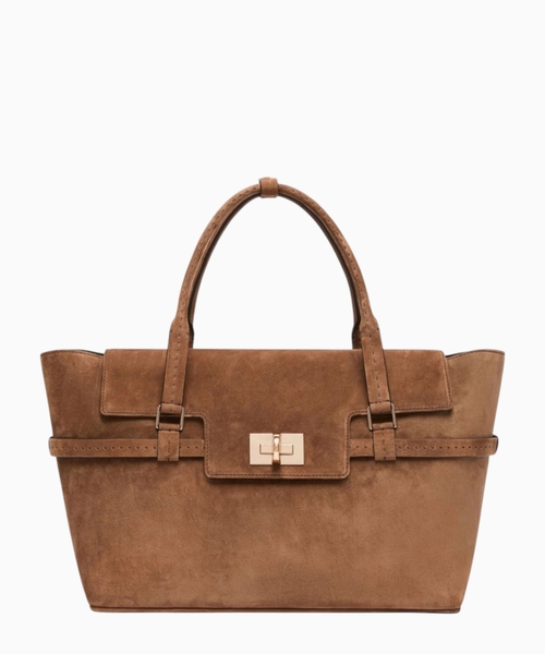 Suede handbag