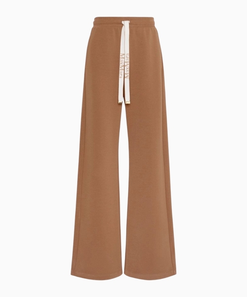 Wide double jersey trousers